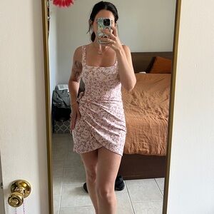 Wilfred Floral Mini Dress - Pink and White